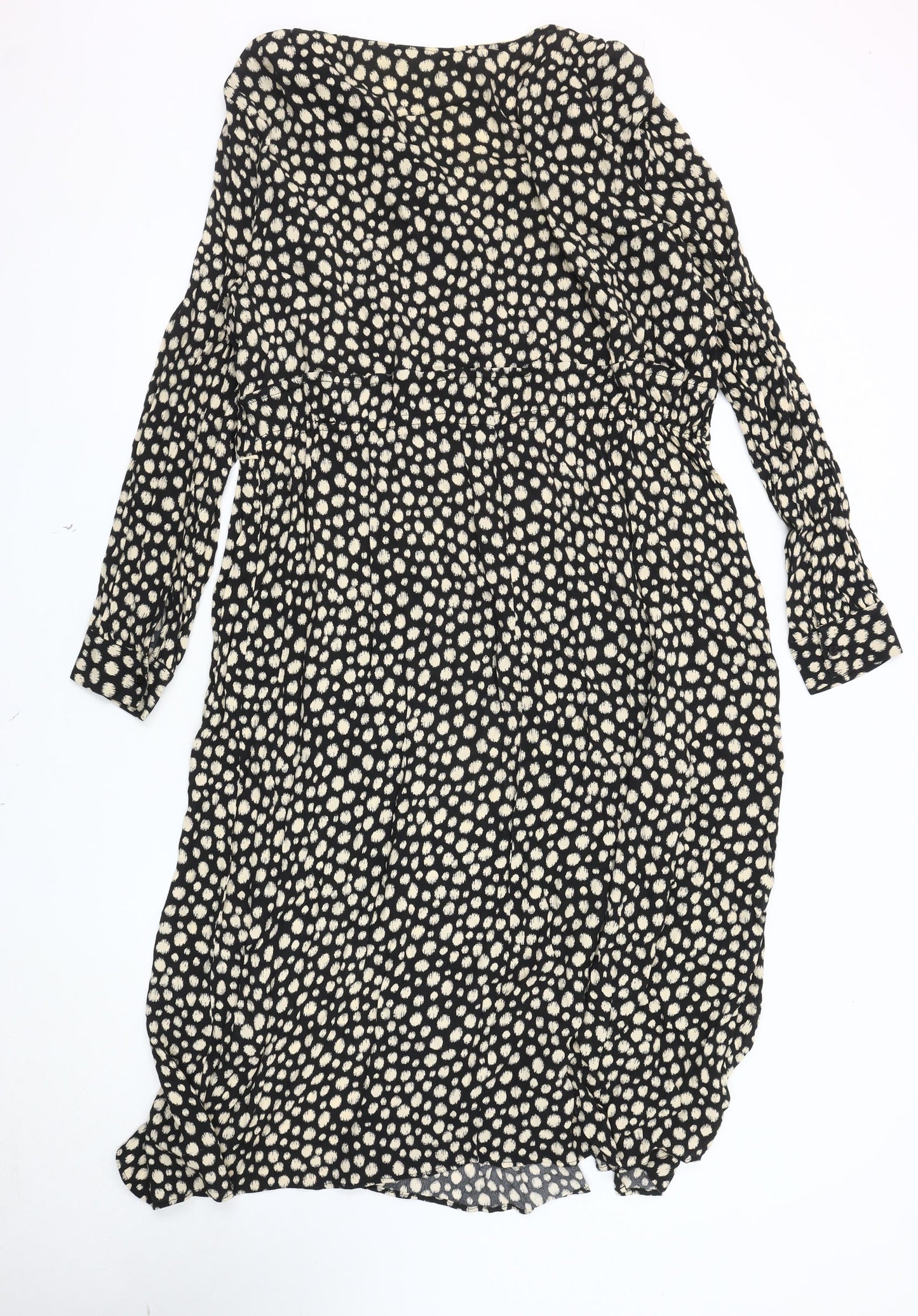 H&M Women's Black Polka Dot Maternity Dress XL
