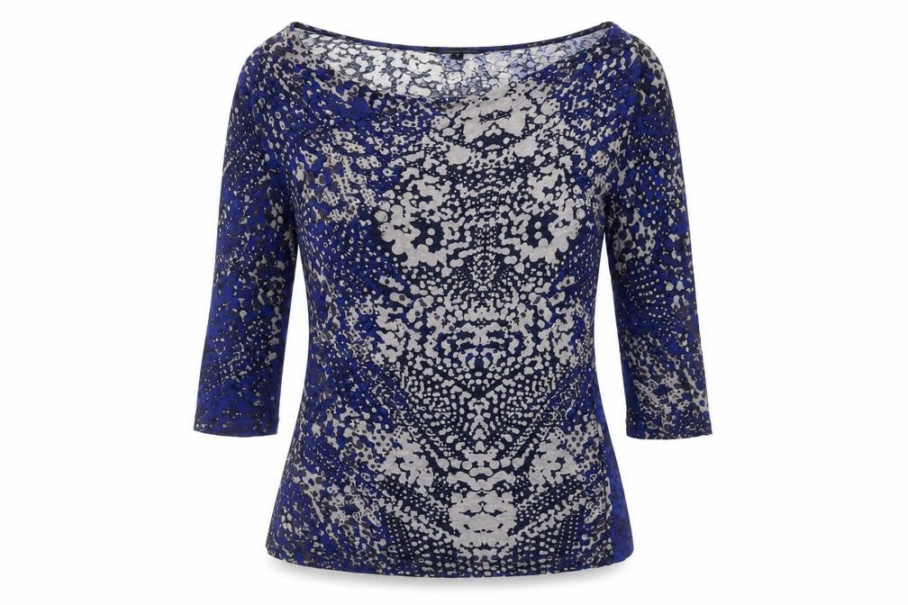 French Connection Women's Blue Blouse, Size S, Elegant Style