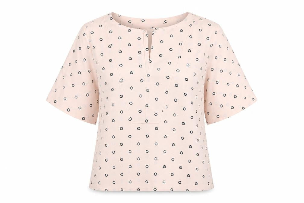 Marks & Spencer Women's Pink Floral Blouse - Size 8