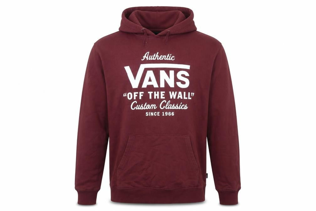 Vans Men's Red Logo Hoodie S Pullover Fleece