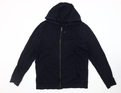 Additional front view of ESPRIT Men's Blue XL Hooded Basic Jacket