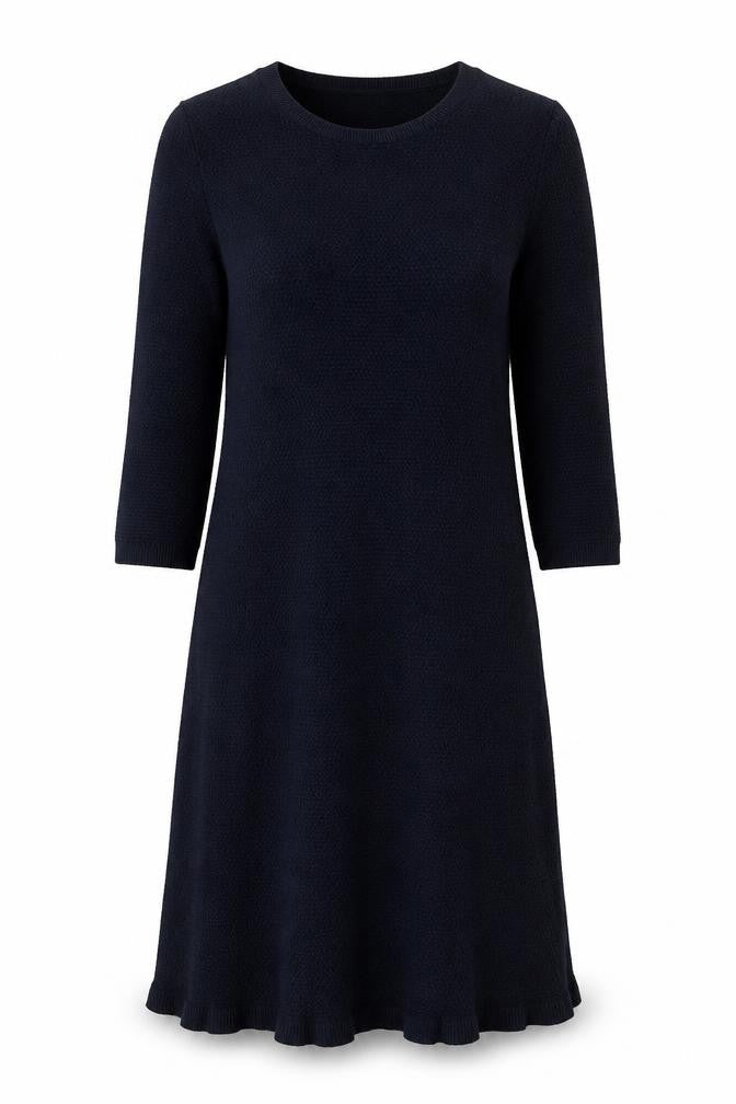Next Women's Black Midi Shift Dress - Size 10, Casual Knit