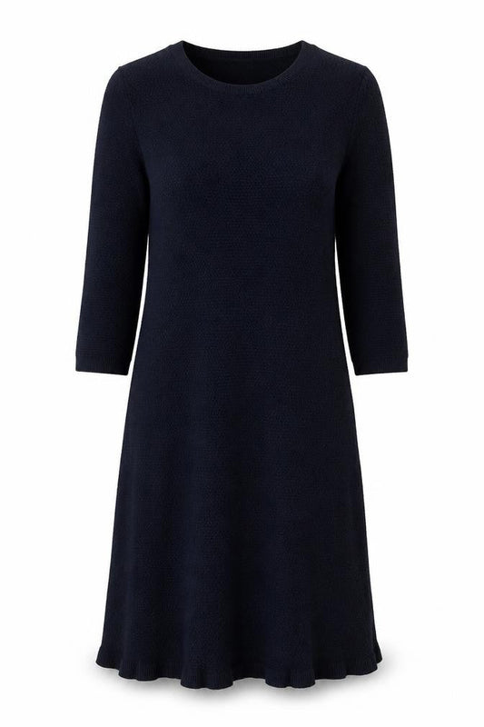 Next Women's Black Midi Shift Dress - Size 10, Casual Knit