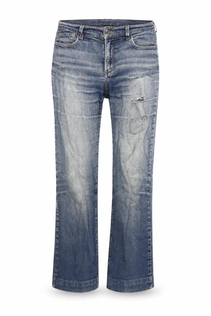 NXD Women's Distressed Blue Straight Jeans Size 8