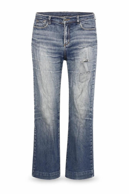 Next Women's Distressed Blue Straight Jeans Size 8