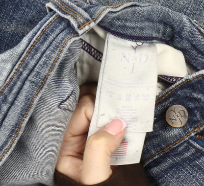 Next Women's Distressed Blue Straight Jeans Size 8