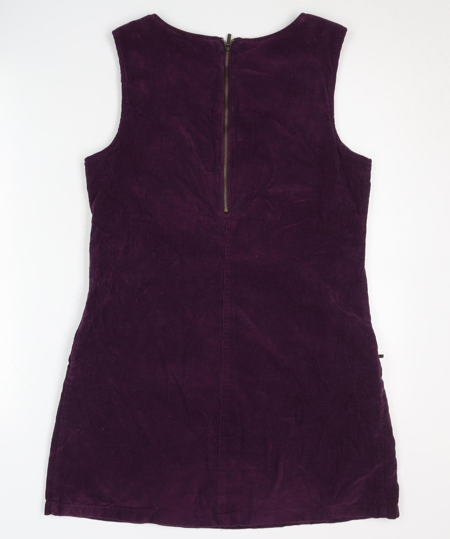 M&Co Women's Purple Corduroy Pinafore Dress Size 12