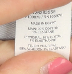 Brand and care label for ASOS Women's Blue Straight Jeans, 8XL, Distressed, Good Condition