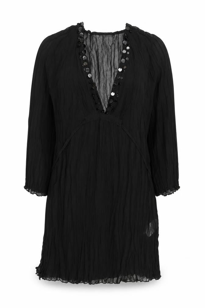 Next Women's Black V-Neck Dress Size 10