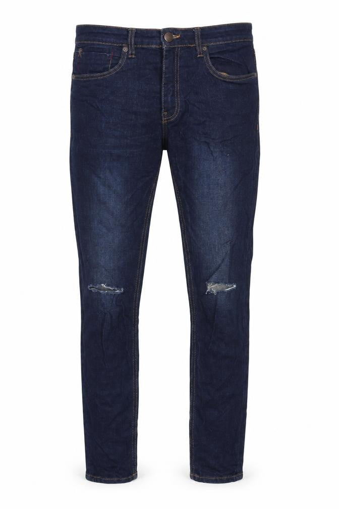 Ringspun Men's Blue Skinny Jeans, Size 32, Distressed