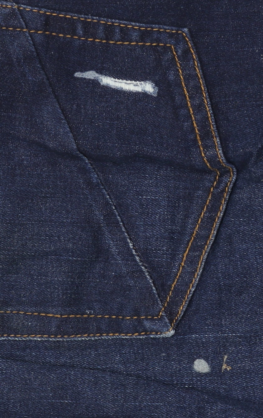 Ringspun Men's Blue Skinny Jeans, Size 32, Distressed