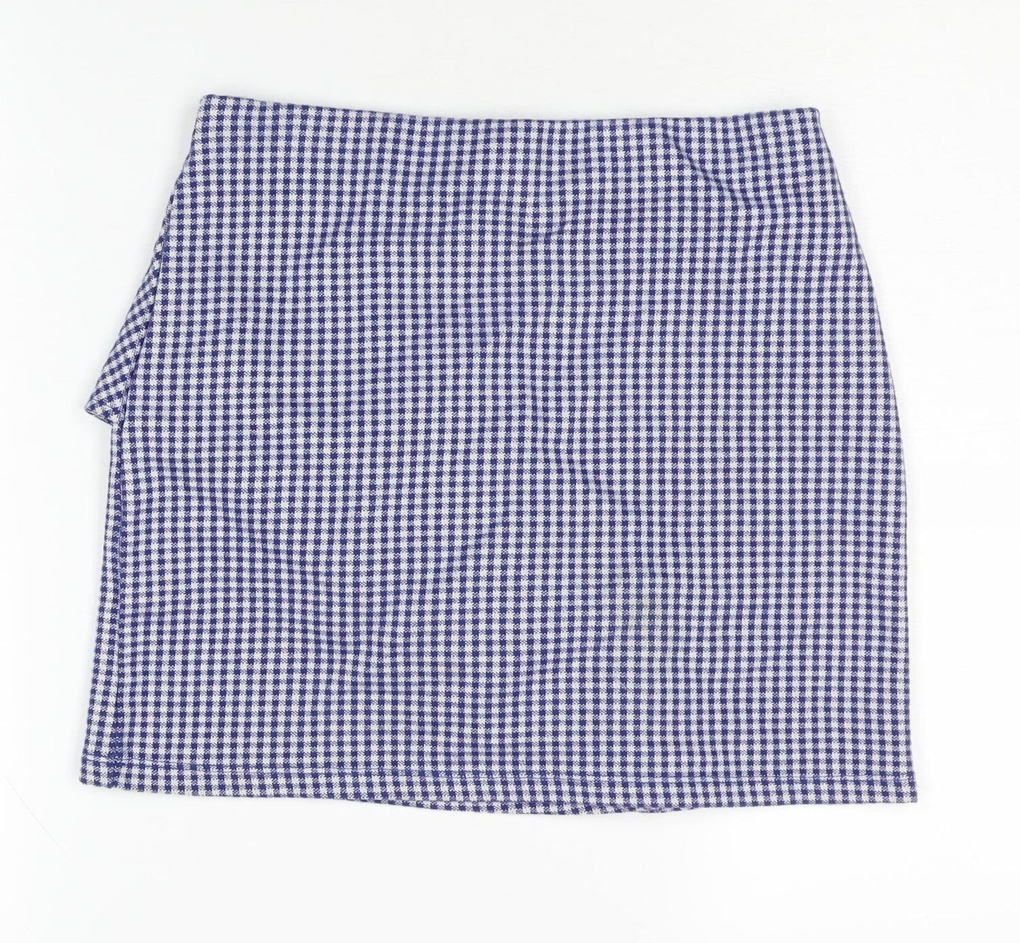 Topshop Women’s Blue Check Skirt Size 8