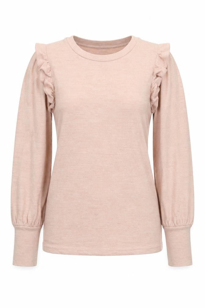 Next Women's Pink Ruffle Crew Neck Jumper Size 12