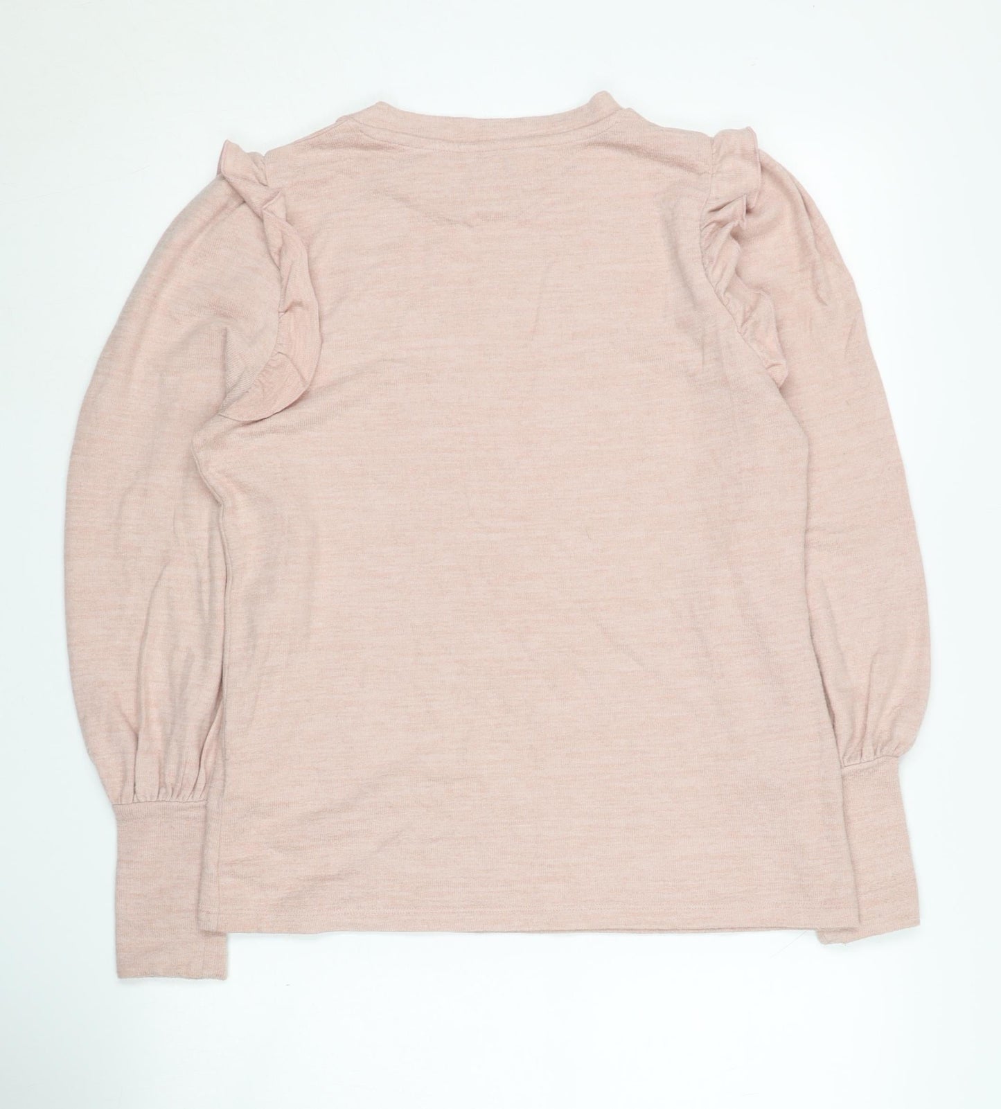 Next Women's Pink Ruffle Crew Neck Jumper Size 12