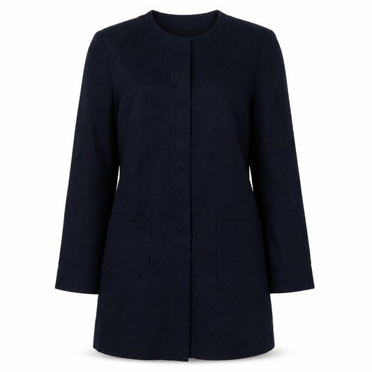 Marks & Spencer Women's Blue Cotton Mid-Length Coat
