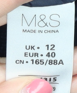 Marks & Spencer Women's Blue Cotton Mid-Length Coat