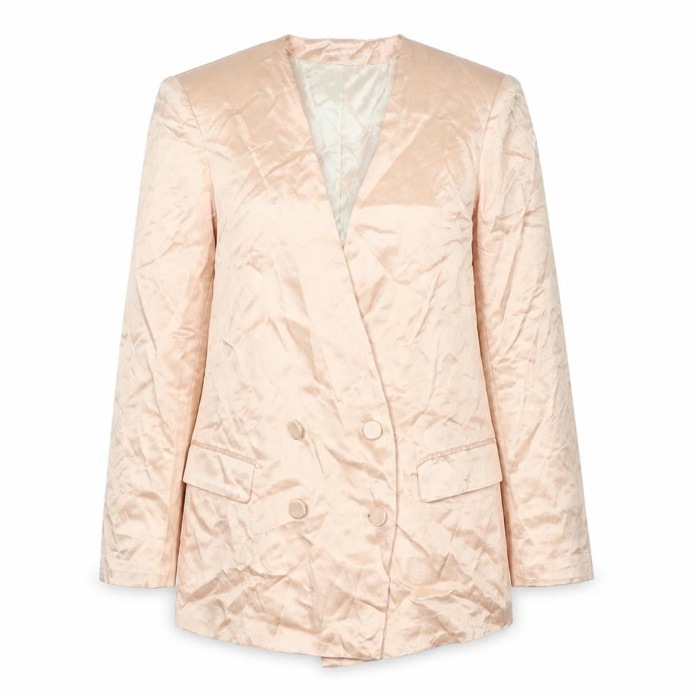 Zara Women's Pink XS Double-Breasted Blazer