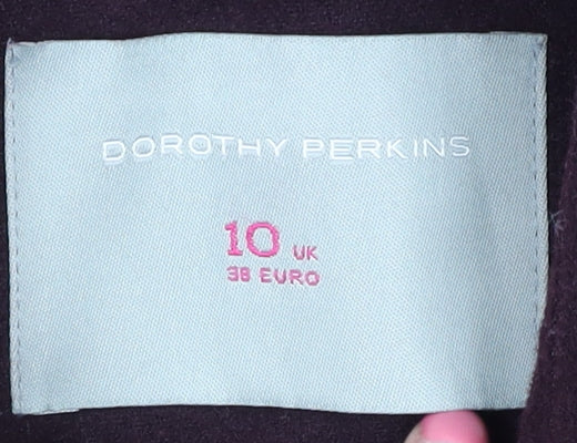 Dorothy Perkins Women's Purple Pea Coat Size 10