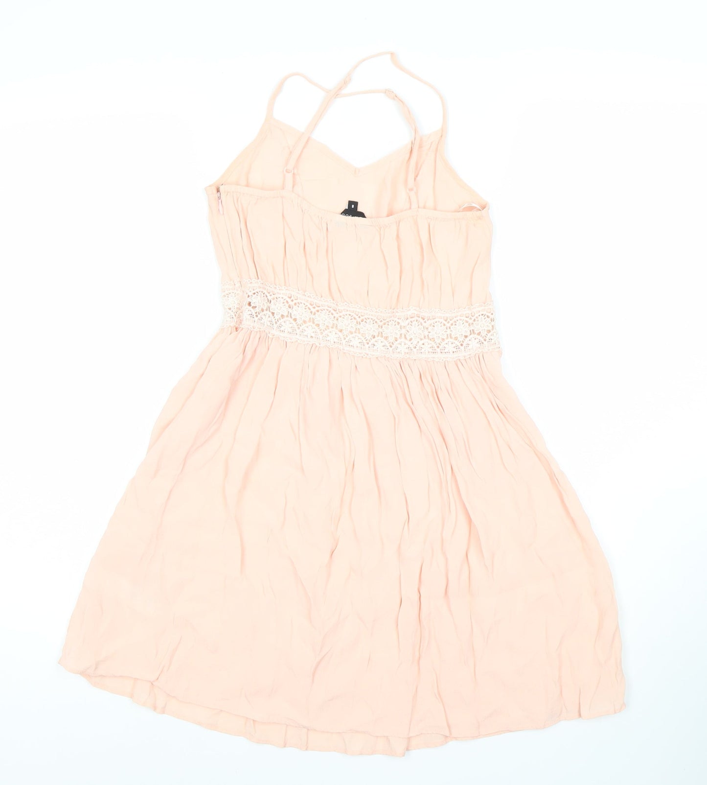 New Look Women's Pink Fit & Flare Dress, Size 8