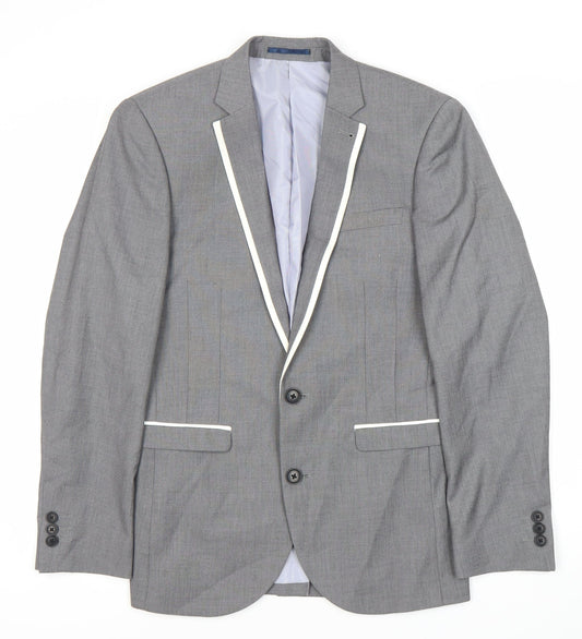 Next Men's Grey Suit Jacket, 36S, Formal