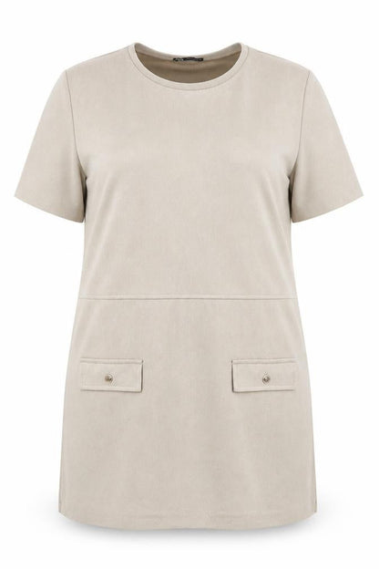Zara Women's Beige Shift Dress XL - Casual Spring Wear