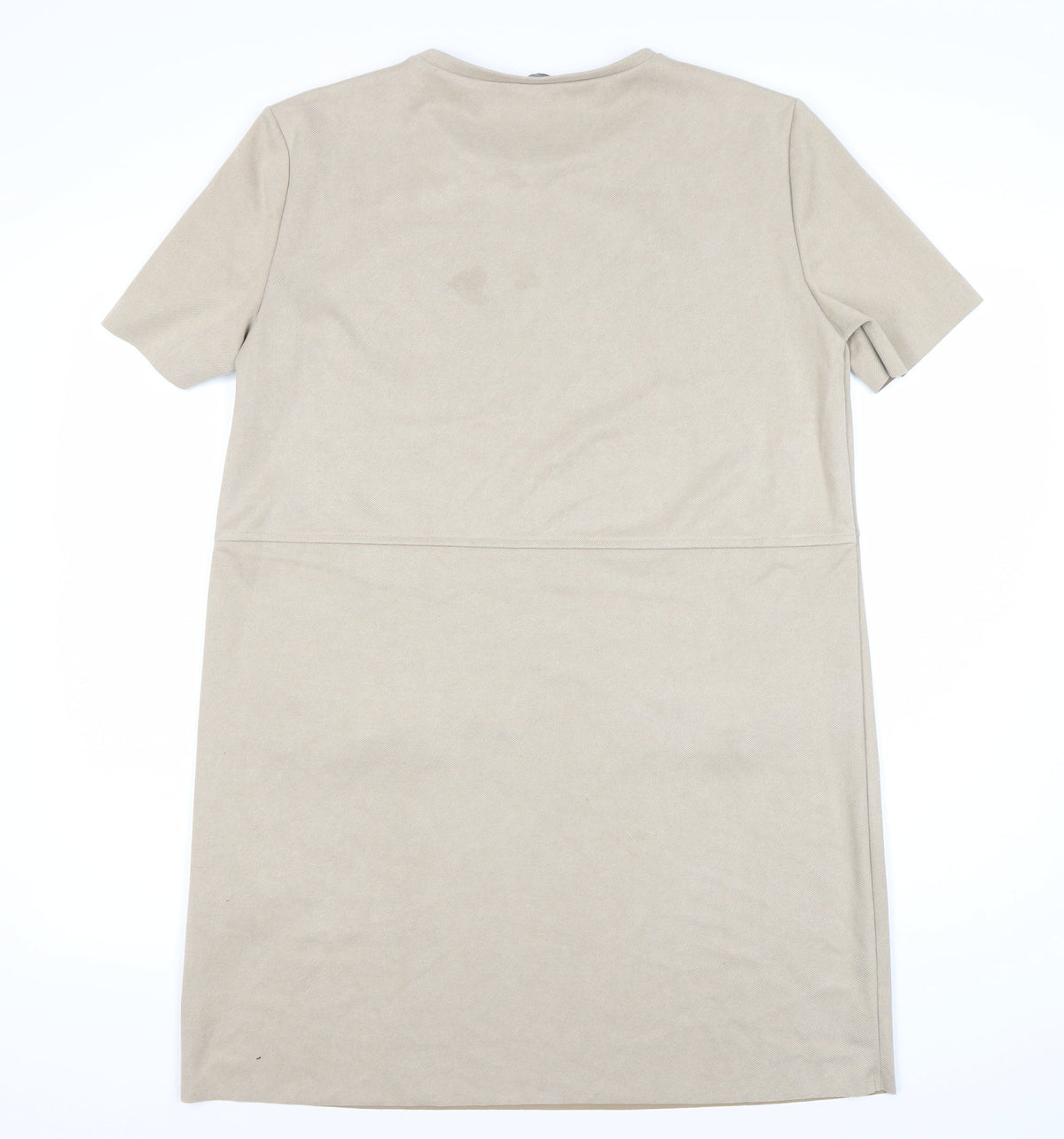 Zara Women's Beige Shift Dress XL - Casual Spring Wear