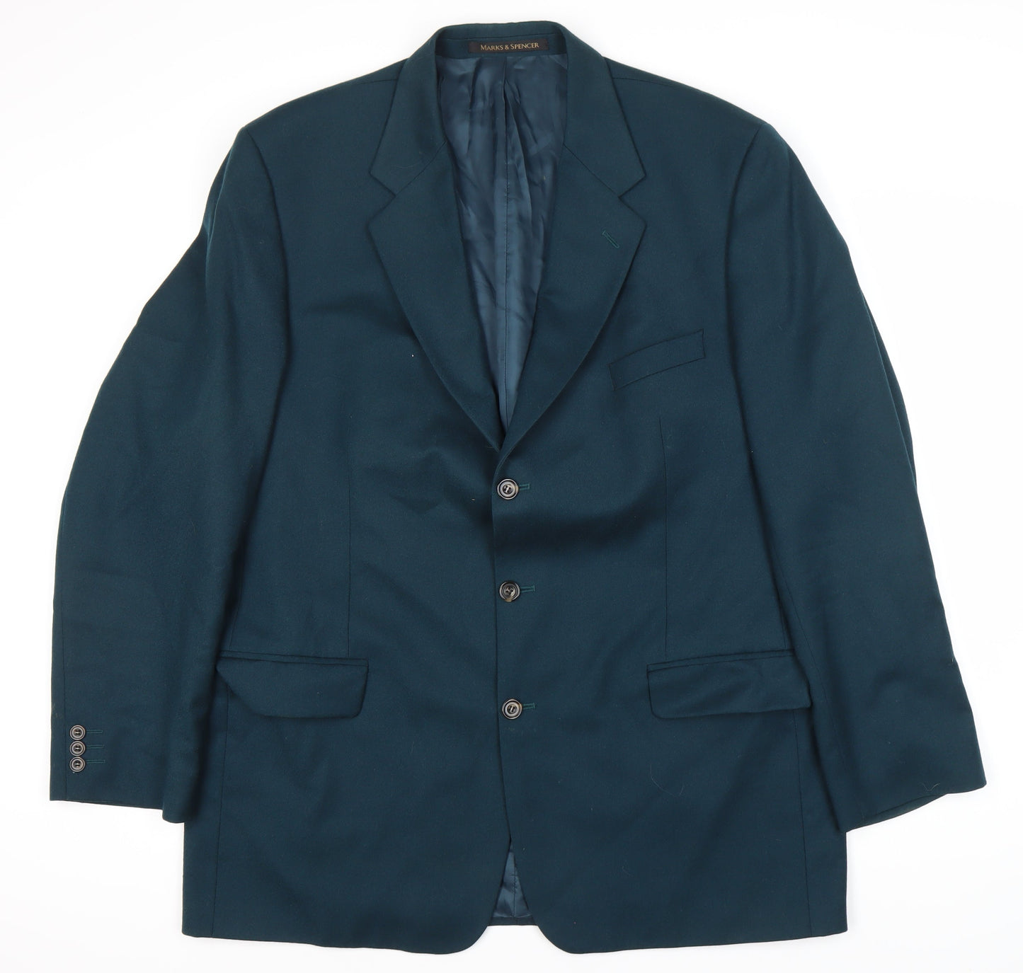 Marks and Spencer Men's Blue Blazer 46L Wool