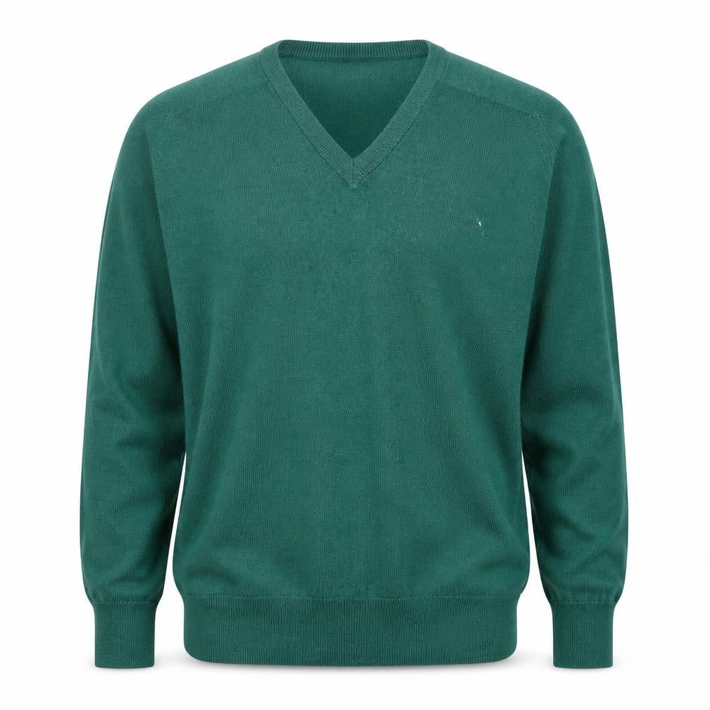 Wolsey Men's Green V-Neck Pullover Jumper L