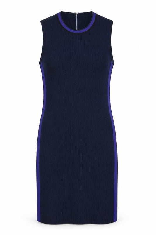Clements Ribeiro Women's Blue Dress, UK 14, Sleeveless, Zip