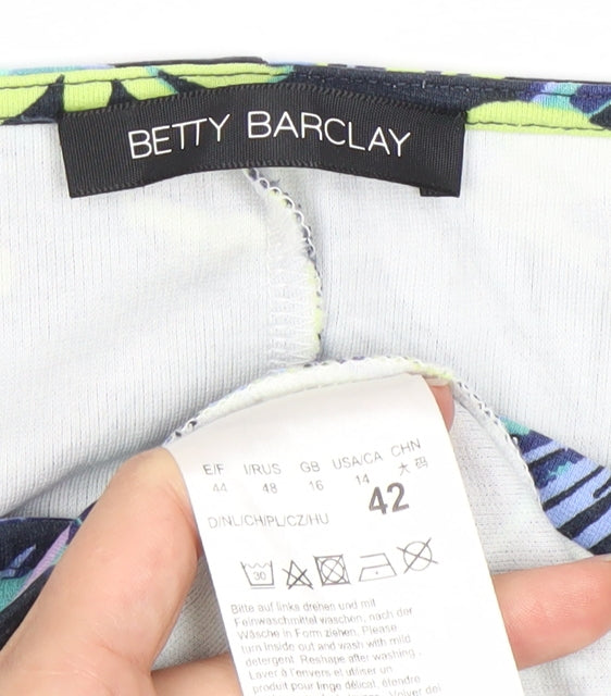 Betty Barclay Women's Multicoloured Floral Sheath Dress Size 14