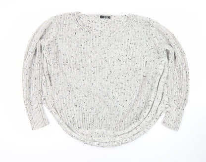 Quiz Women's White Knit Pullover Jumper, Size 16
