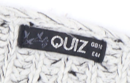 Quiz Women's White Knit Pullover Jumper, Size 16