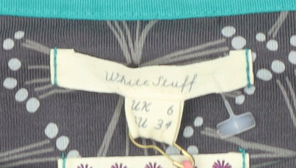 White Stuff Women's Grey Geometric Dress UK 6