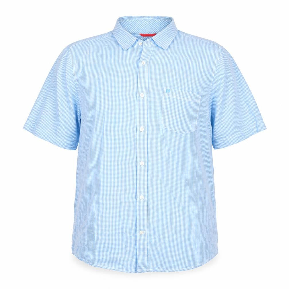 Pierre Cardin Men's L Blue Check Casual Shirt