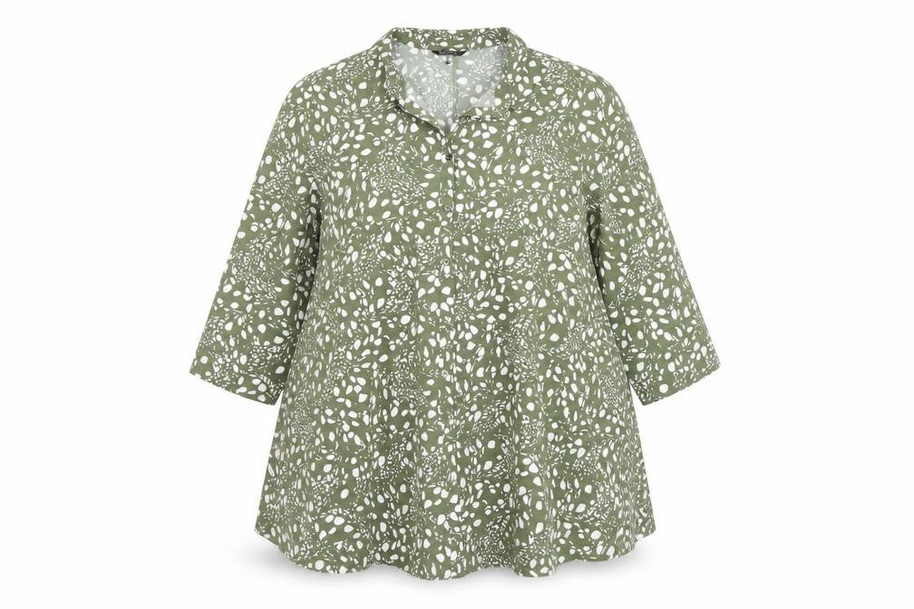 Roman Women's Green 3/4 Sleeve Button Dress - Size 16