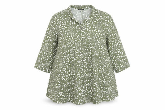 Roman Women's Green 3/4 Sleeve Button Dress - Size 16