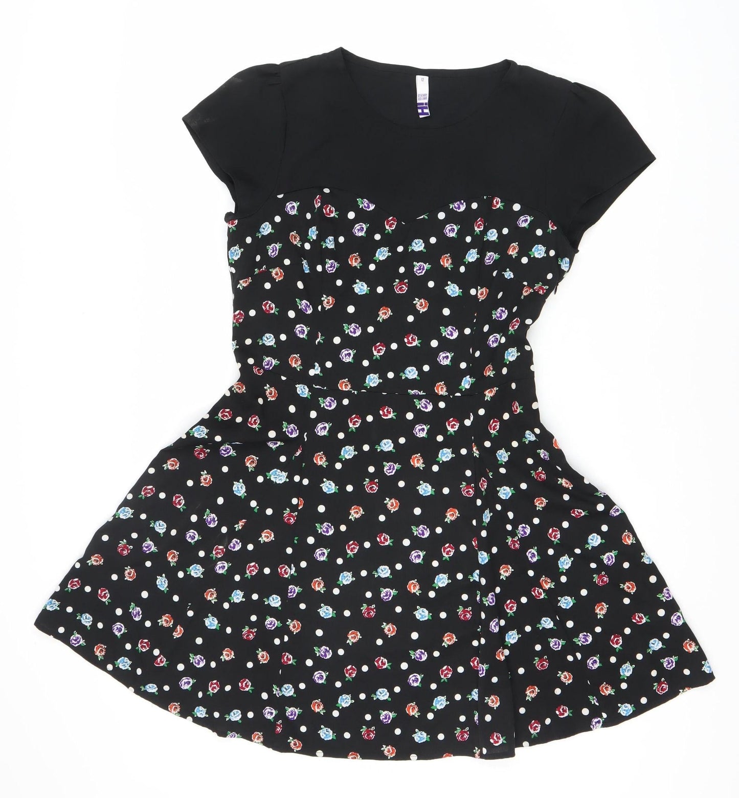 By Henry Holland Women's Black Floral Dress, Size 12