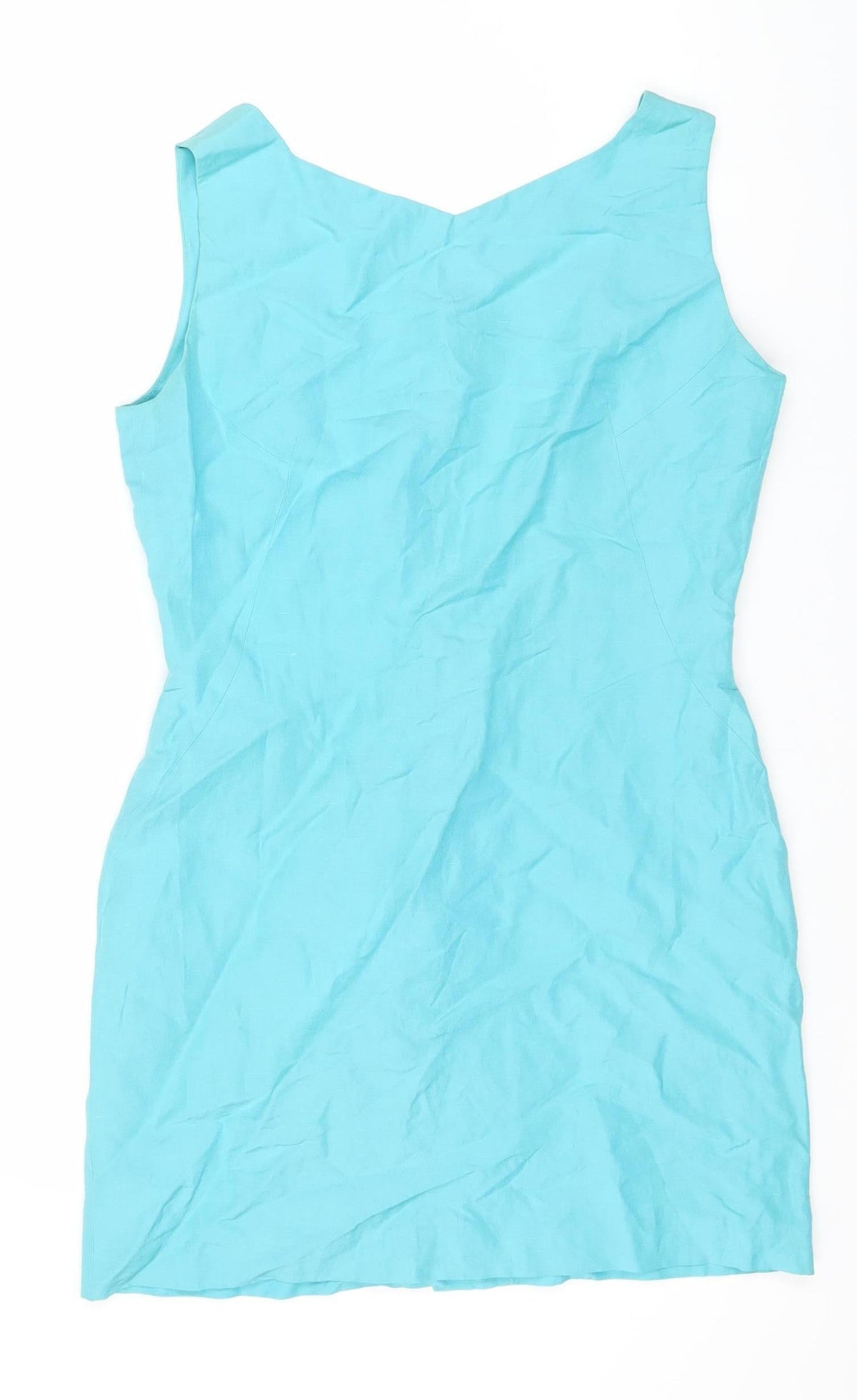 Planet Women's Blue Silk Linen Dress Size 12