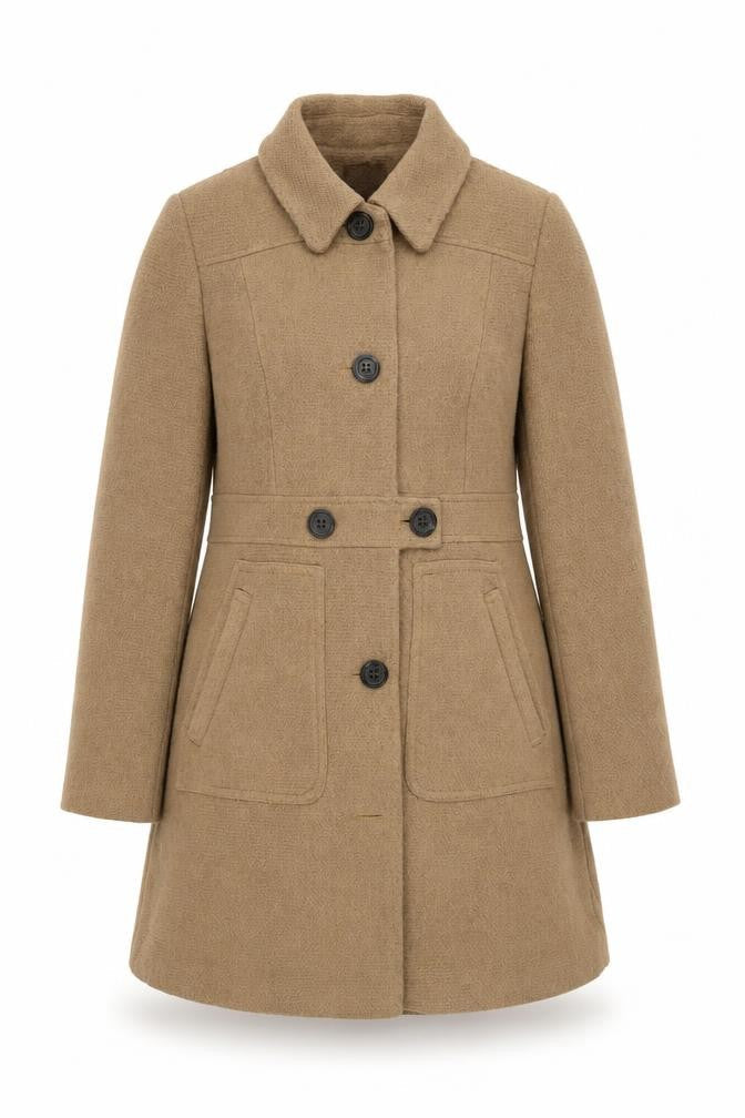 Next Women's Beige Overcoat Wool Size 12