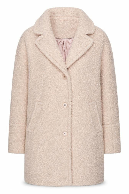 Oasis Women's Beige Mid-Length Wool Overcoat S