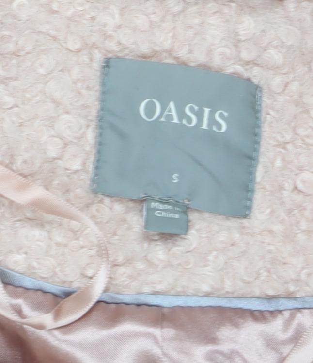 Oasis Women's Beige Mid-Length Wool Overcoat S