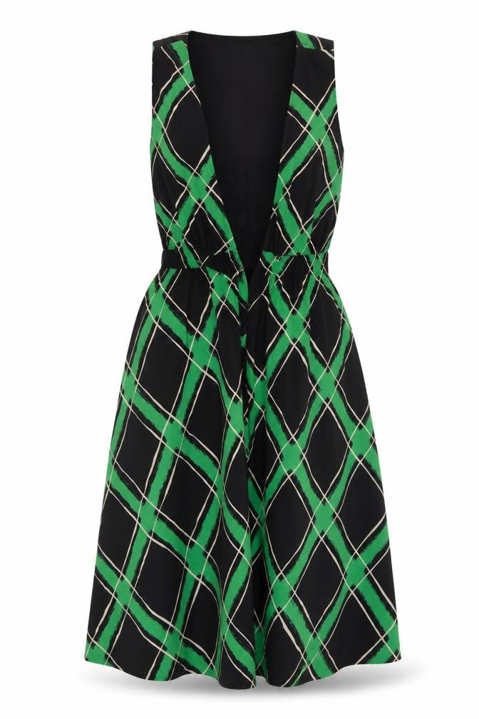Maple Women's Multicoloured Silk A-Line Dress, Large