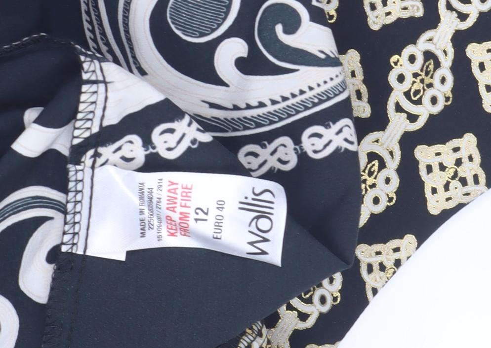 Wallis Women's Black Paisley Sheath Dress Size 12