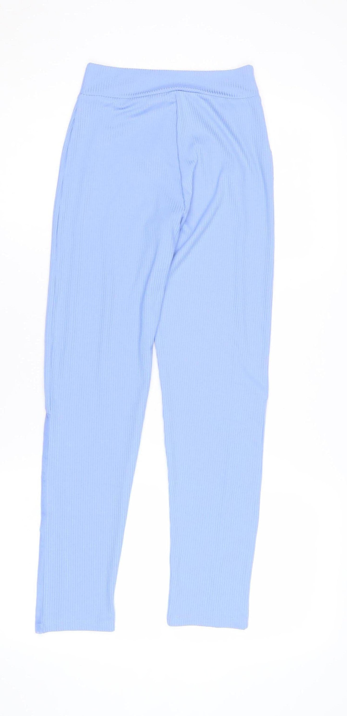 Lipsy Women's Blue Striped Leggings - Size 12