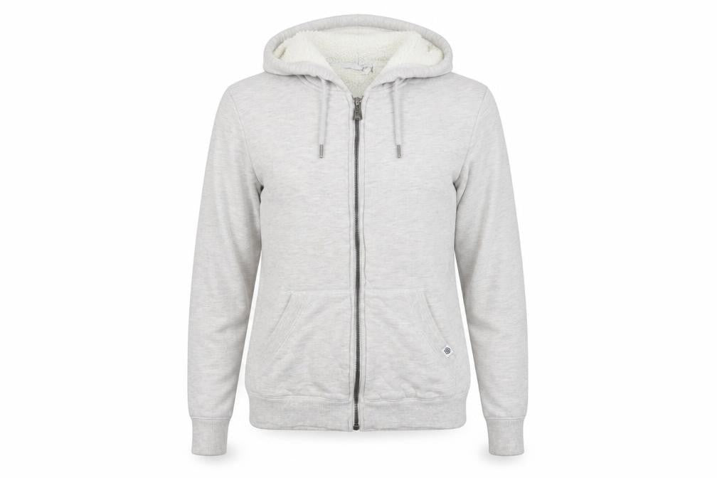 TOG24 Women's Grey Full Zip Hoodie, Size 10, Casual Fleece