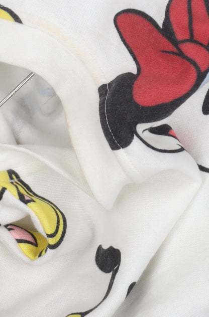Preloved Disney Women's White Cartoon Pullover Sweatshirt Size S - Label