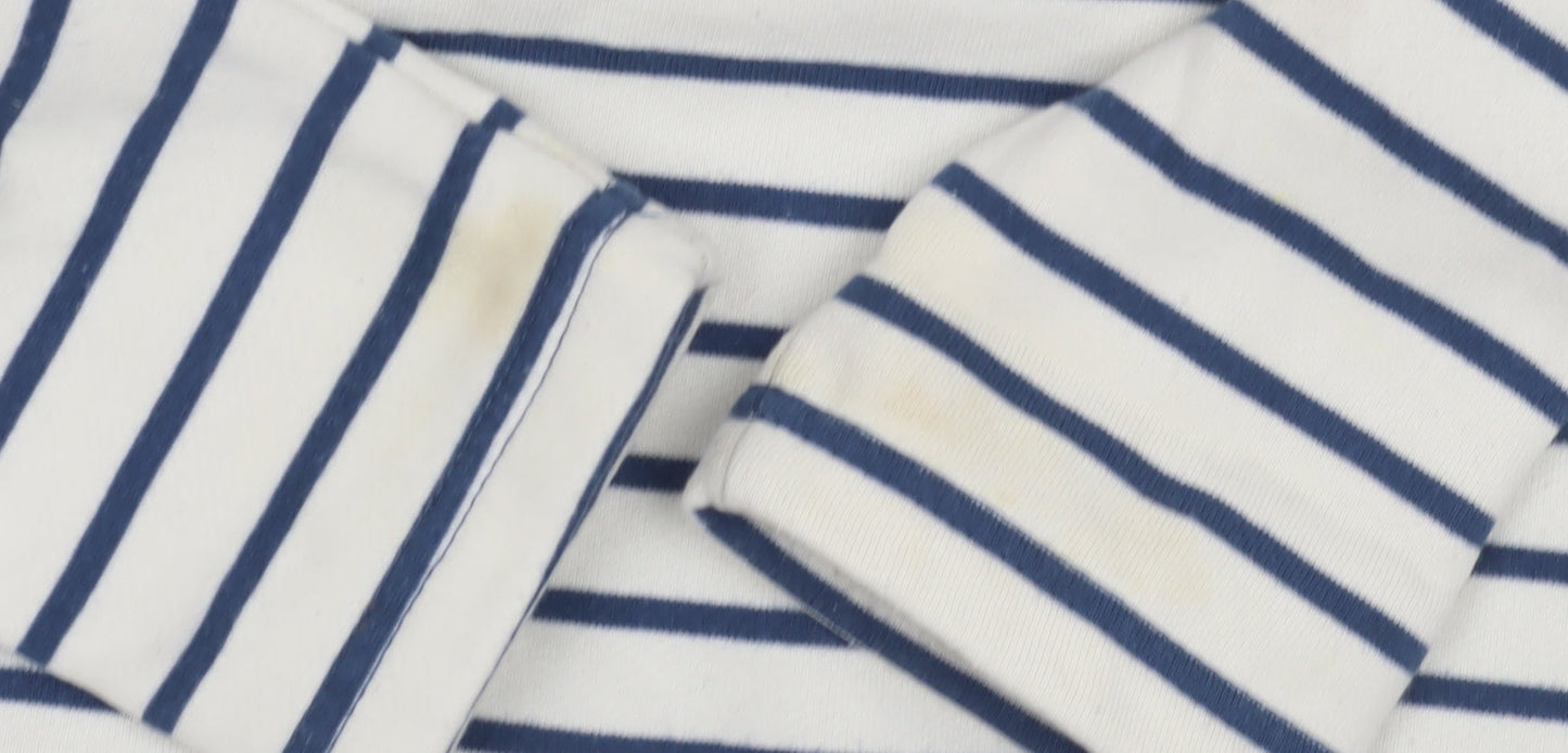 Brakeburn Blue Striped Henley Sweatshirt, Women’s Size 12