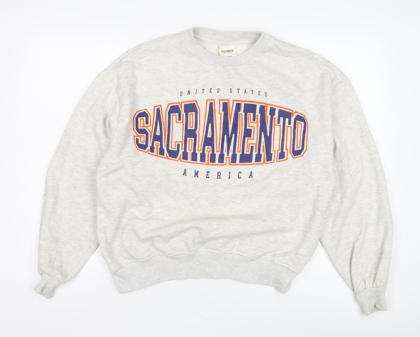 Pull & Bear Men's Grey Sacramento Graphic Sweatshirt