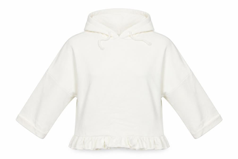 Next Women's Ivory Ruffle Hoodie, Size 10, Casual