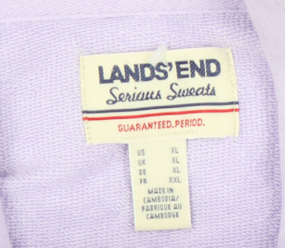 Lands' End Women's Purple XL Pullover Sweatshirt